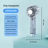 2026 Mini USB Rechargeable Transparent Handheld Ice Pack Fan - Korean & Japanese Style with Turbo Cooling
