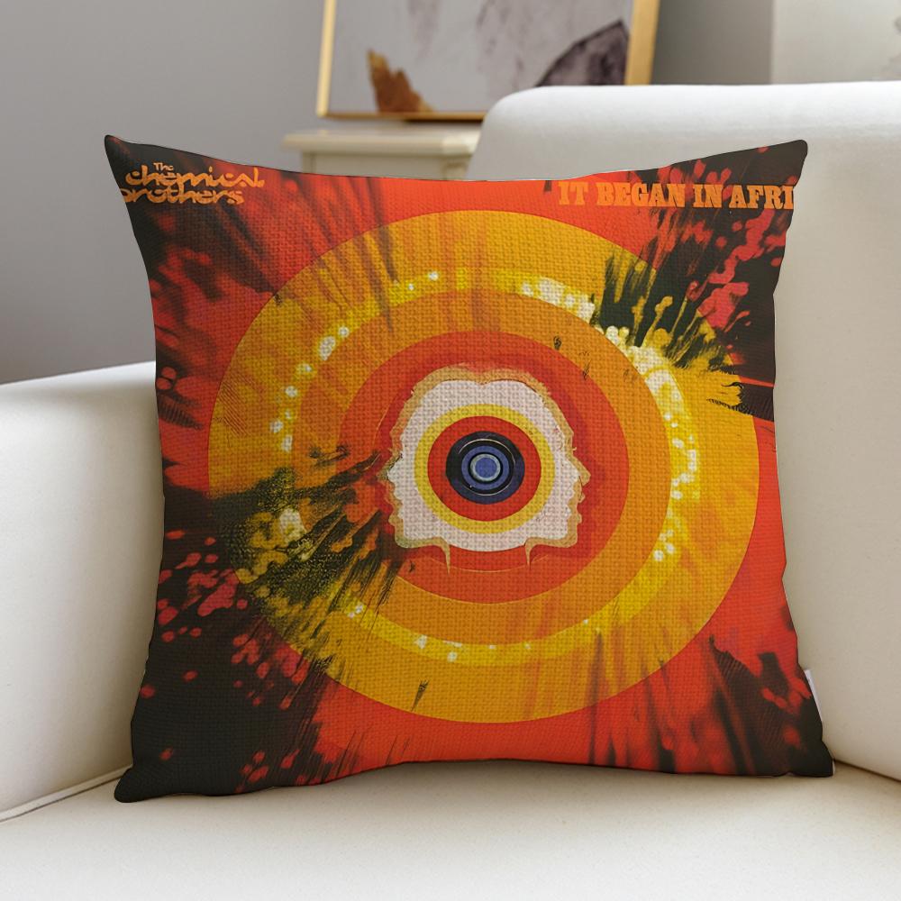 the CChemical BrothersS Cushion Cover Breathable and skinfriendly linen pillowcase square removable and washable cushion