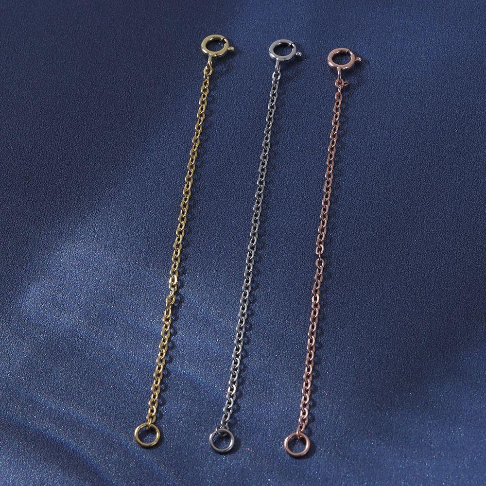 & Components Rose Gold Jewelry Accessories Extender Safety Chain Extender DIY for Bracelet Necklace
