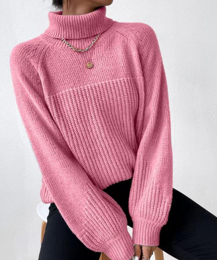 Autumn Women Sweaters Winter Lady Pullover Tops Female Clothes Turtleneck Knitted Basic 2024 Solid Tees Shirt