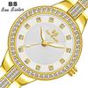 BEE SISTER BS Ladies Round Full Diamond Wrist Watches Gold Watch Women Crystal Diamond Watches Stainless Steel Silver Quartz Watches Quartz Watches