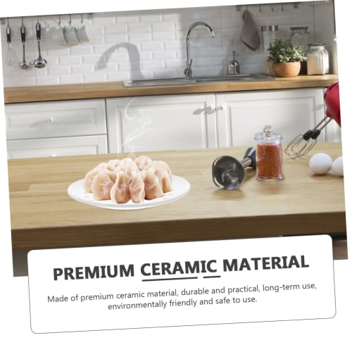 Operitacx Multi-Ceramic Steamer, Home Food Steamer with Steaming Plate, Food-Grade Heat-Resistant Cookware for Fish and Dumplings