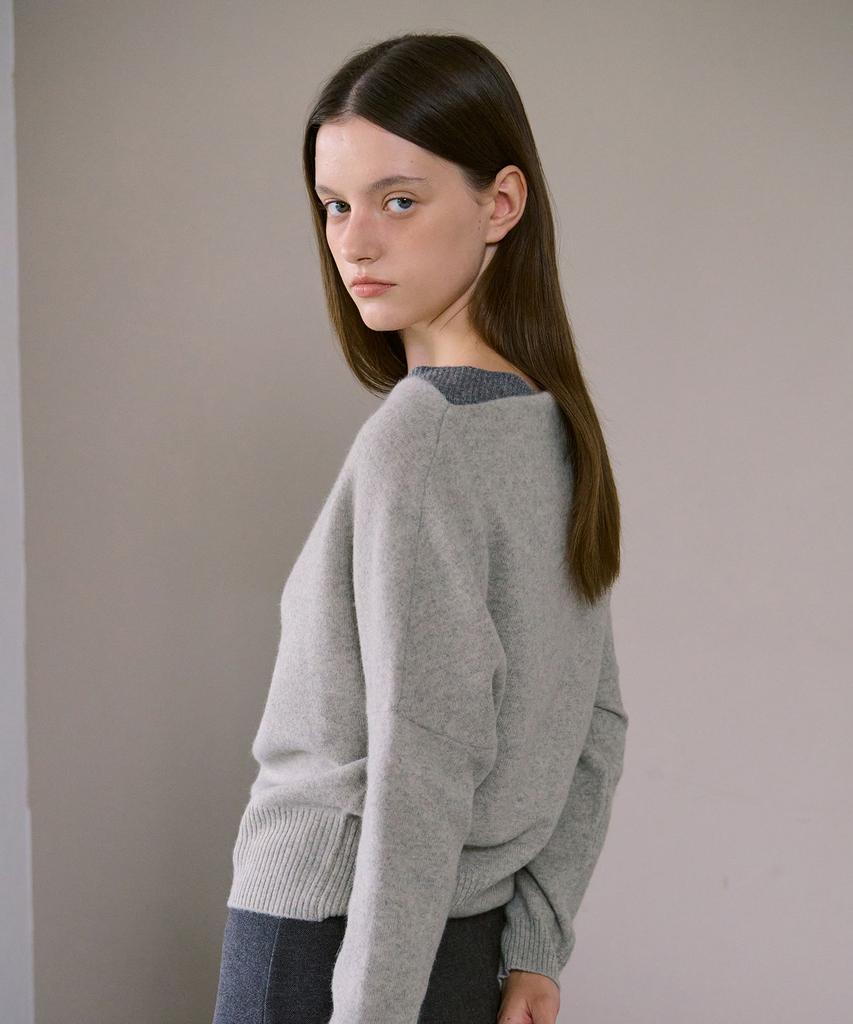 AHWE Cashmere Wool Blend Drop Shoulder Knit_Oatmeal