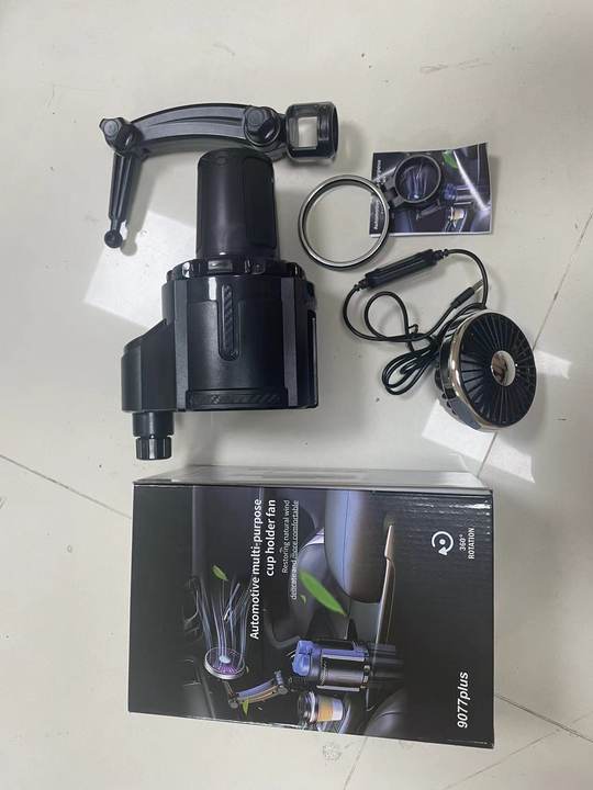 Многофункциональный автомобильный подстаканник, автомобильный вентилятор с атмосферным освещением, 3 скорости регулировки ветра, Plug and Play