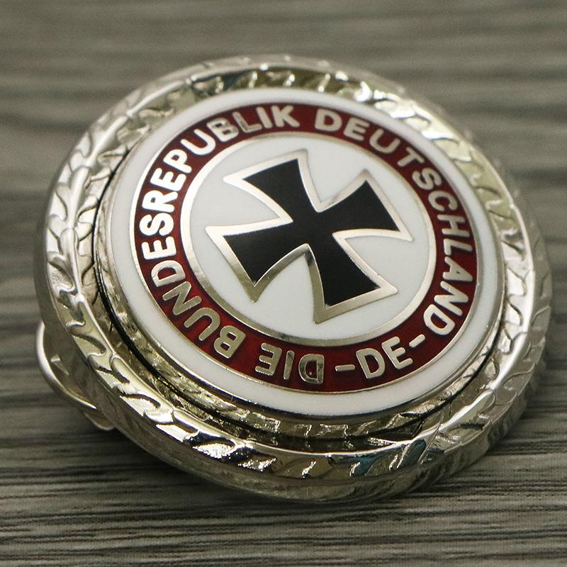 Gold And Silver Plated Round Medal Badge Emblem For Awards And Recognition Cross Metal Badge Small Medal For Achievement Collection