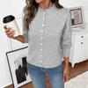 Solid Color Knitted Cardigan Women's Round Neck Sweater Jacket Top   Casual Single-breasted