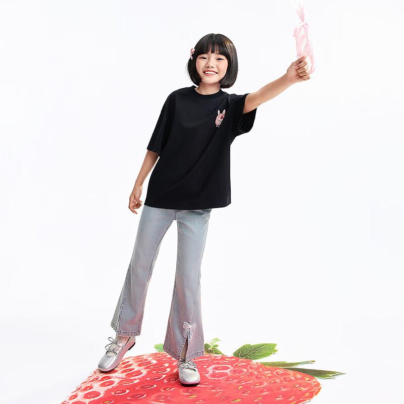 Annil Girls' Round Neck Short Sleeve T-Shirt
