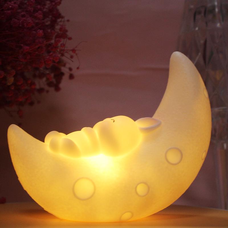 LED Night Light Cute Cartoon Animal Lamp Bear Unicorn Cloud Star Moon Nightlight For Baby Kids Room Bedside Bedroom Living Room
