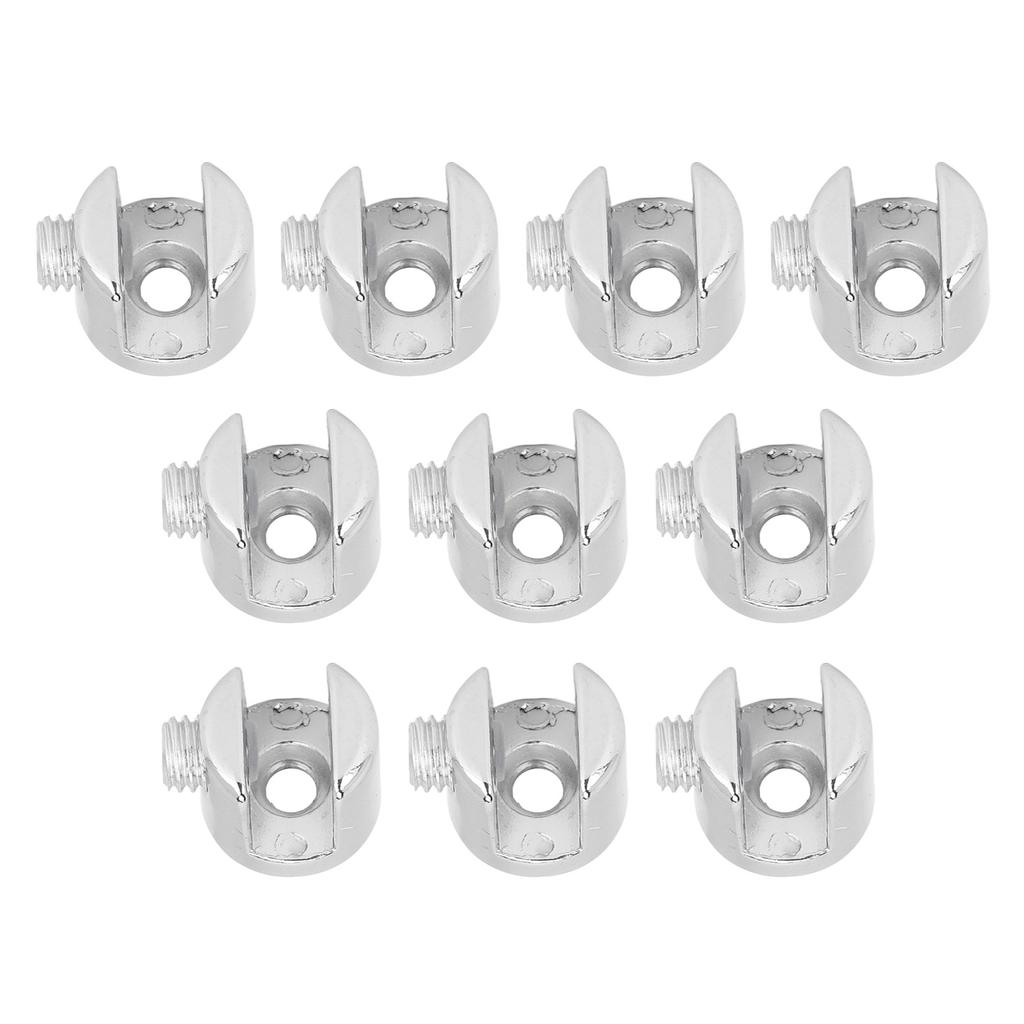 10pcs Glass Plate Fixing Clamp Zinc Alloy Board Fixing Clip for 6‑8mm Glass Wooden Boards