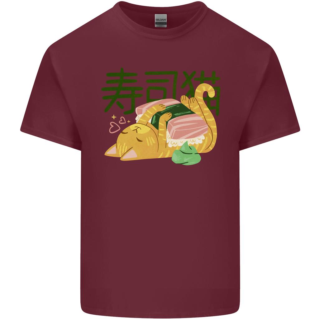 Sushi Cat Unisexs Light Cotton TShirt