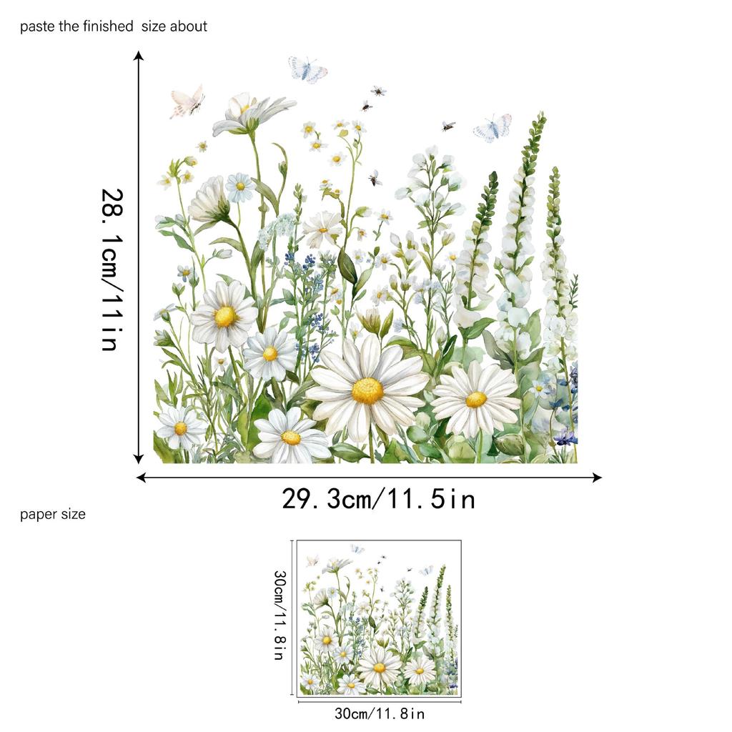 Двусторонняя красочная наклейка на стену с изображением бабочек и цветов, электростатическая паста, паста для оконного стекла, видимая декоративная наклейка на стену