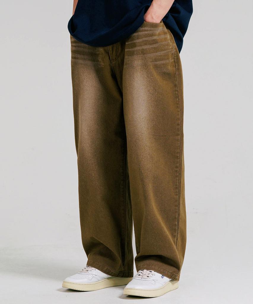 JEMUT Peanut Wide Washed Pants 5-Piece Set Camel Beige Yhlp2470