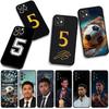 Футбольный № 5 Футбольный № 5 Чехол с номером для Samsung Galaxy A25 A37 A57 A12 A14 A31 A41 A50 A51 A70 A71 A72 A21S M15 Note 20 9 8 10