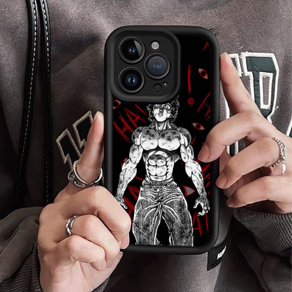 Крутой чехол для телефона B-Baki HanmaS для iPhone 11 12 13 16 15 17 14 Pro Max Мягкий чехол Силиконовый чехол