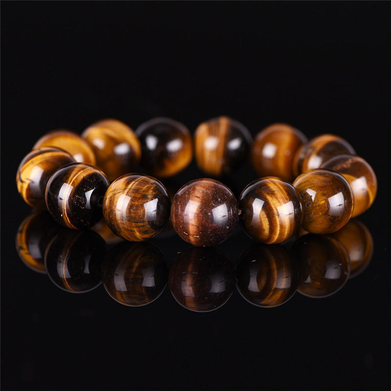 Natural Tiger Eye Stone Lucky Bless Beads Men Woman Jewelry Bracelet Bangle Chic