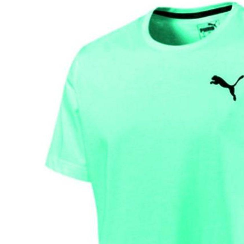 Puma Футболки Мужские Зеленые С Круглым Вырезом Умеренный Прямой Крой 584369-05