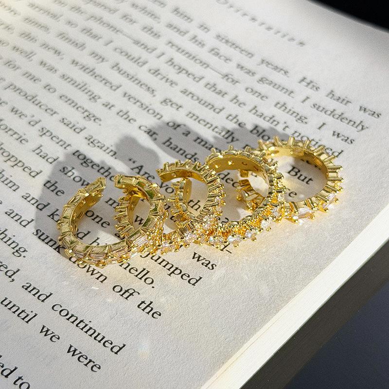 Light Luxury Exquisite Row Diamonds Full Of Diamonds Zircon Lace Open Ring Niche Design High Sense Exquisite Fashion Ring Women