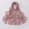 Shiny Plain Wrinkle Rhinestone Shimmer Shawls Scarf for Women Muslim Hijab Spring Ramadan Long Soft Wrap Headband Abaya Bufandas