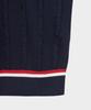 BROOKS BROTHERS Tennis V-Neck Cable Sweater (Navy) (Bbwnmmg101)