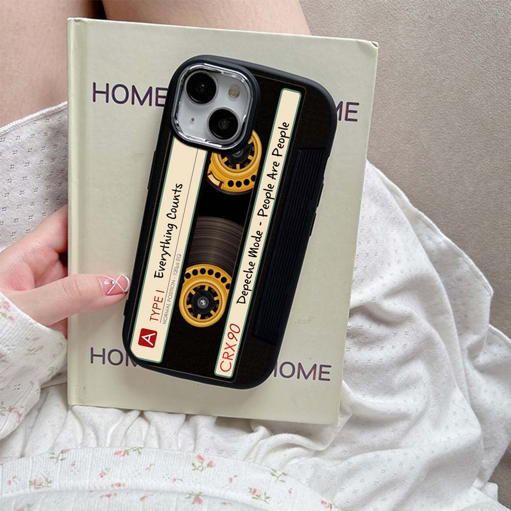 For iPhone 13 14 15 Pro Max Samsung Galaxy A14 A15 A24 Xiaomi 13T Redmi 12C Soft Chubby Phone Case A19 Original Retro Cassette Tape Art TPU Cover