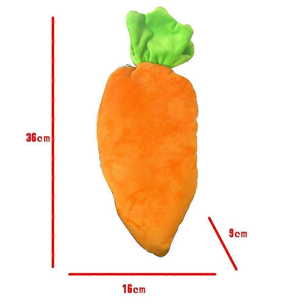 Cute Cartoon Bunny With Carrot Bag Plush Doll Soft Stuffed Toy Ornament Gift For Kids or Friends