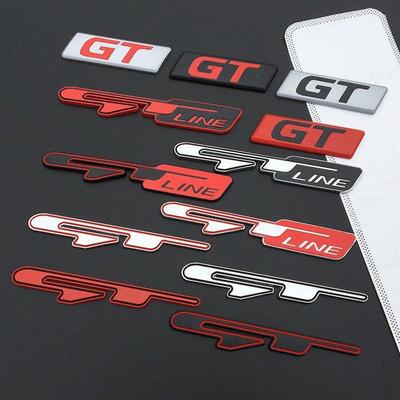 3D автомобильный дизайн GT line, крыло, задний багажник, эмблема, наклейка для Peugeot, Kia K9 Forte Ceed Cerato RIO K3 K5, аксессуары