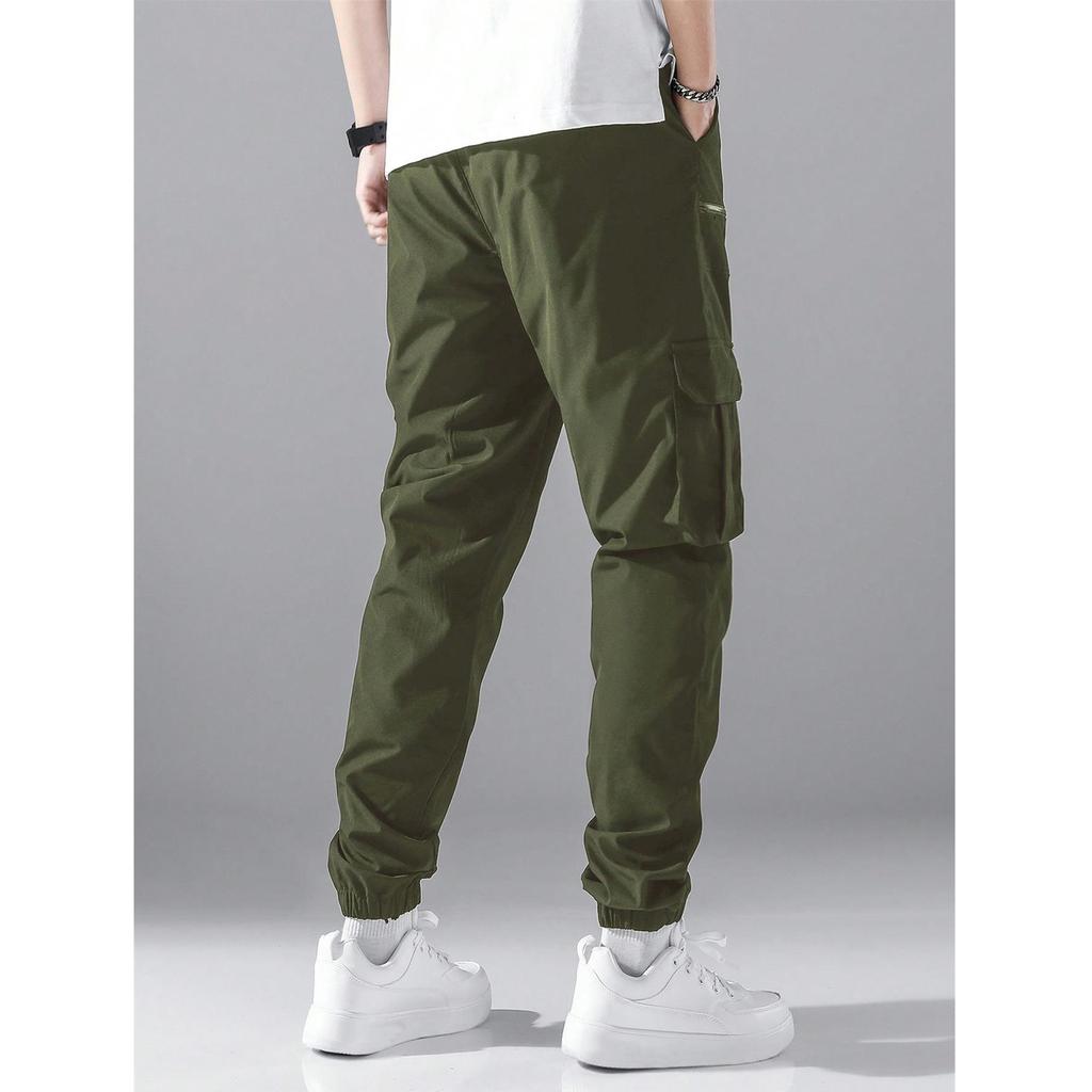Men's Casual Workwear Pants, Multi-pocket Loose Casual Pants, Long Pants