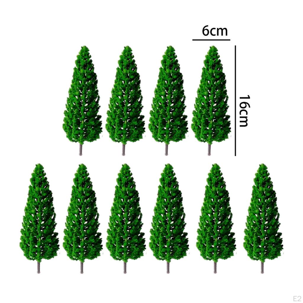 10 шт. модель зеленых деревьев орнамент макет ролевые игры игрушки весы железная дорога сказочный сад