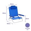 Chaise Pliante - Marbueno - Bleu - Aluminium - 5 Positions - Résistante