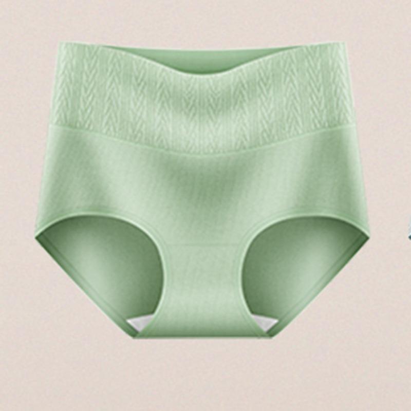 Women Mid High Waist Solid Pure Cotton Breathable Comfortable Underwear