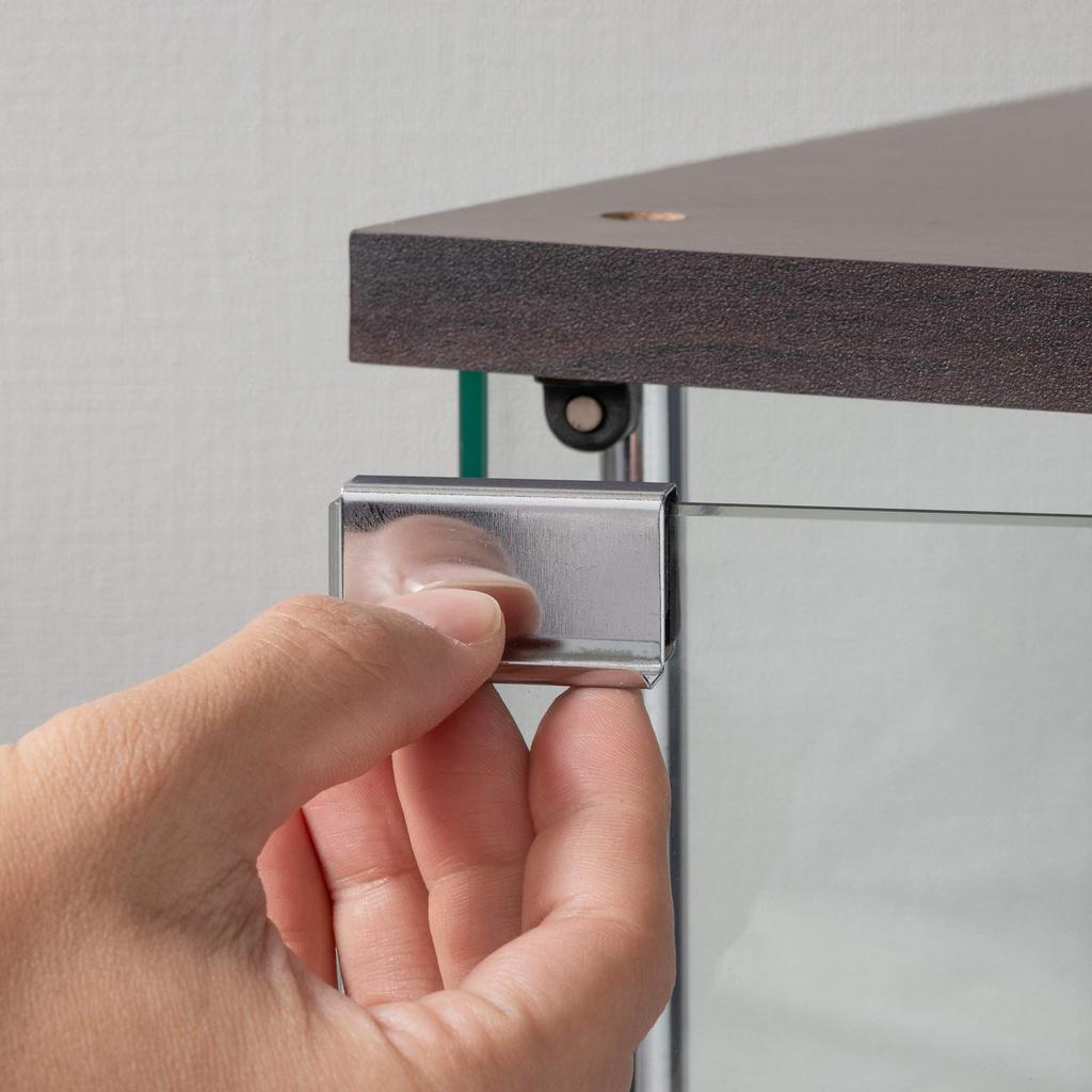 Футляр для коллекционной фигурки Fuji Boeki, 3 яруса, ширина x глубина x высота 86 см, коричневое закаленное стекло, полностью стеклянная сборка, продукт 96049 42,5 36,5