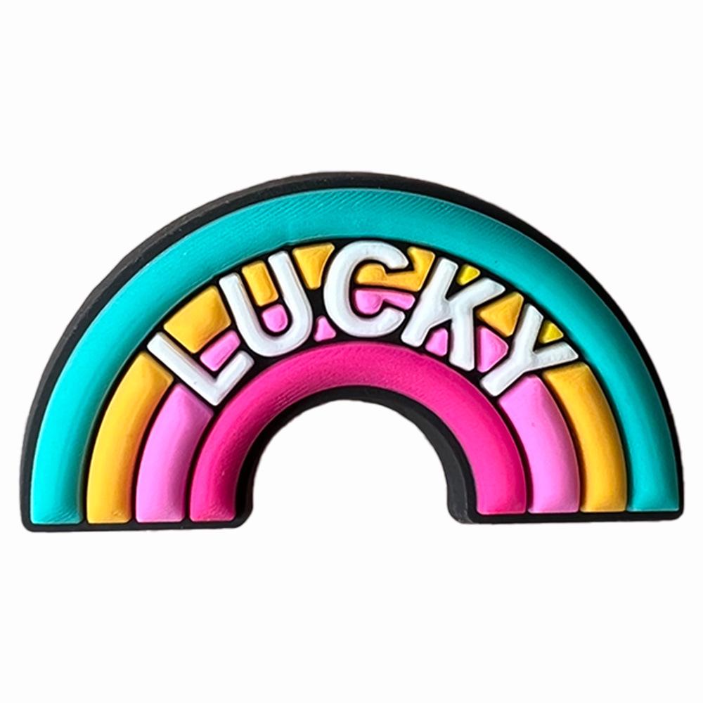 Серия фраз с буквами Мультяшные украшения для обуви-сабо: Милые ПВХ цветы и пряжки