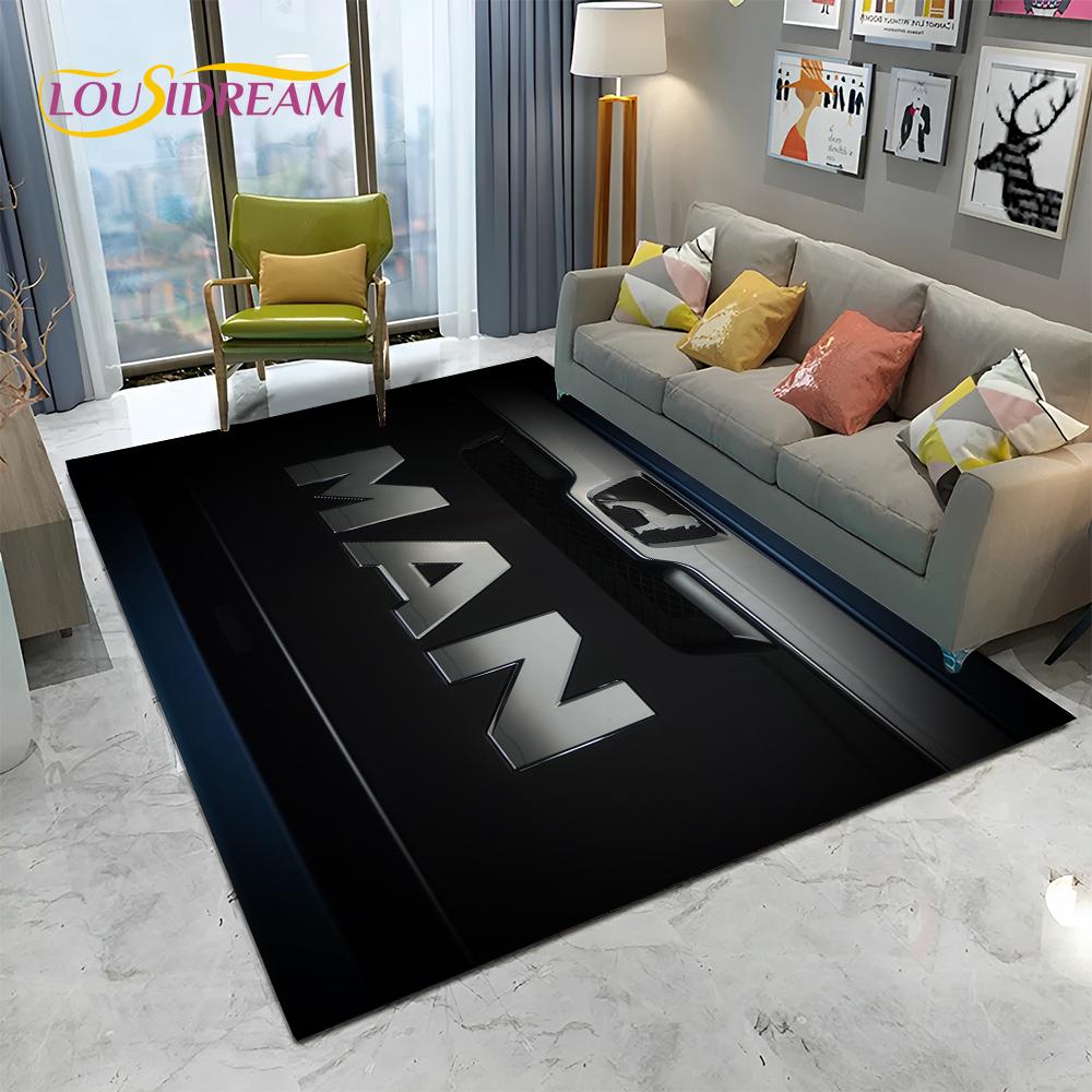Man Truck Logo Series 3D Печать HD Ковер Ковер для Дома Гостиная Спальня Диван Коврик Декор, детский коврик Нескользящий напольный коврик
