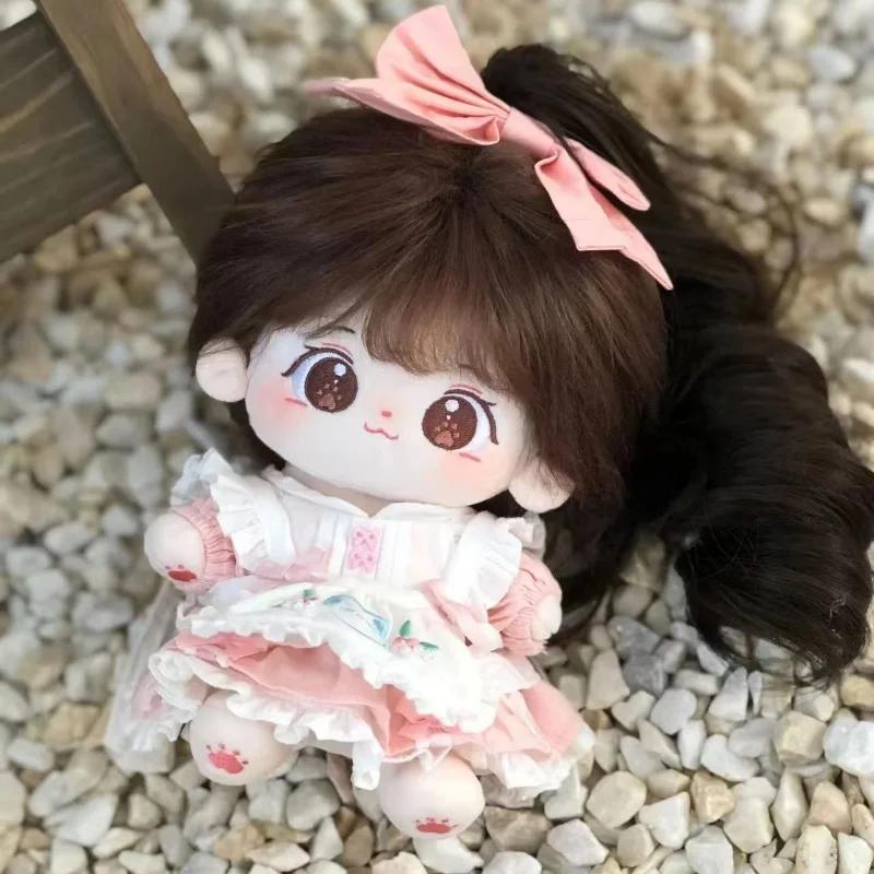 20cm Miaomiao Cotton Doll Stock Interchangeable Baby Clothes Plush Doll Dress Up Cospslay Anime Figure Children Girl Toys