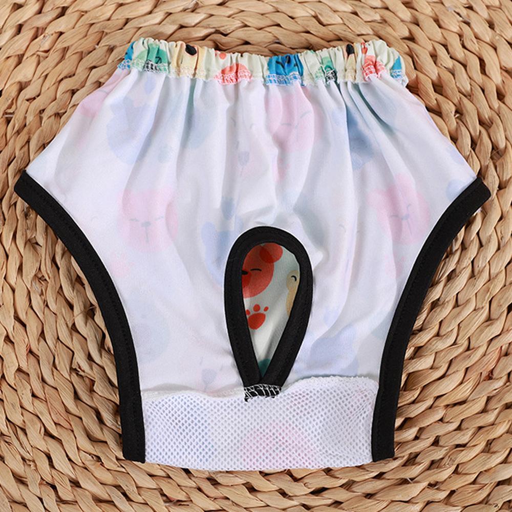 Физиологические штаны для домашних животных, впитывающие подгузники для собак, узор, нижнее белье для домашних животных, дышащая многоразовая одежда для собак, эластичные штаны для щенков