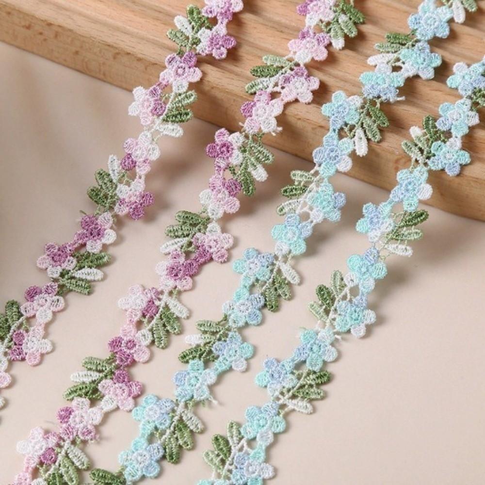 Water-soluble Flower Lace Trim 2cm Wide Small Floral Lace Embroidered Lace Trim Sewing Projects
