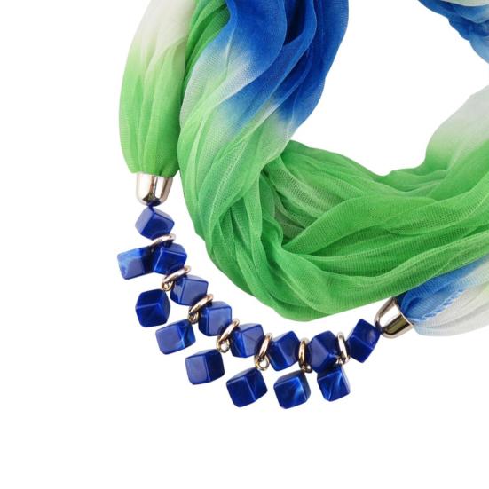 Летний женский шарф, стильный и удобный, очаровательное женское ожерелье из смолы с камнем, уличная одежда, защита от солнца