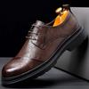 Fashion Cow Leather Formal Shoes Lace Up Men Oxfords Thick Bottom Men Fashion Wedding Party Men Dress Shoes Italian Designer Male Shoes