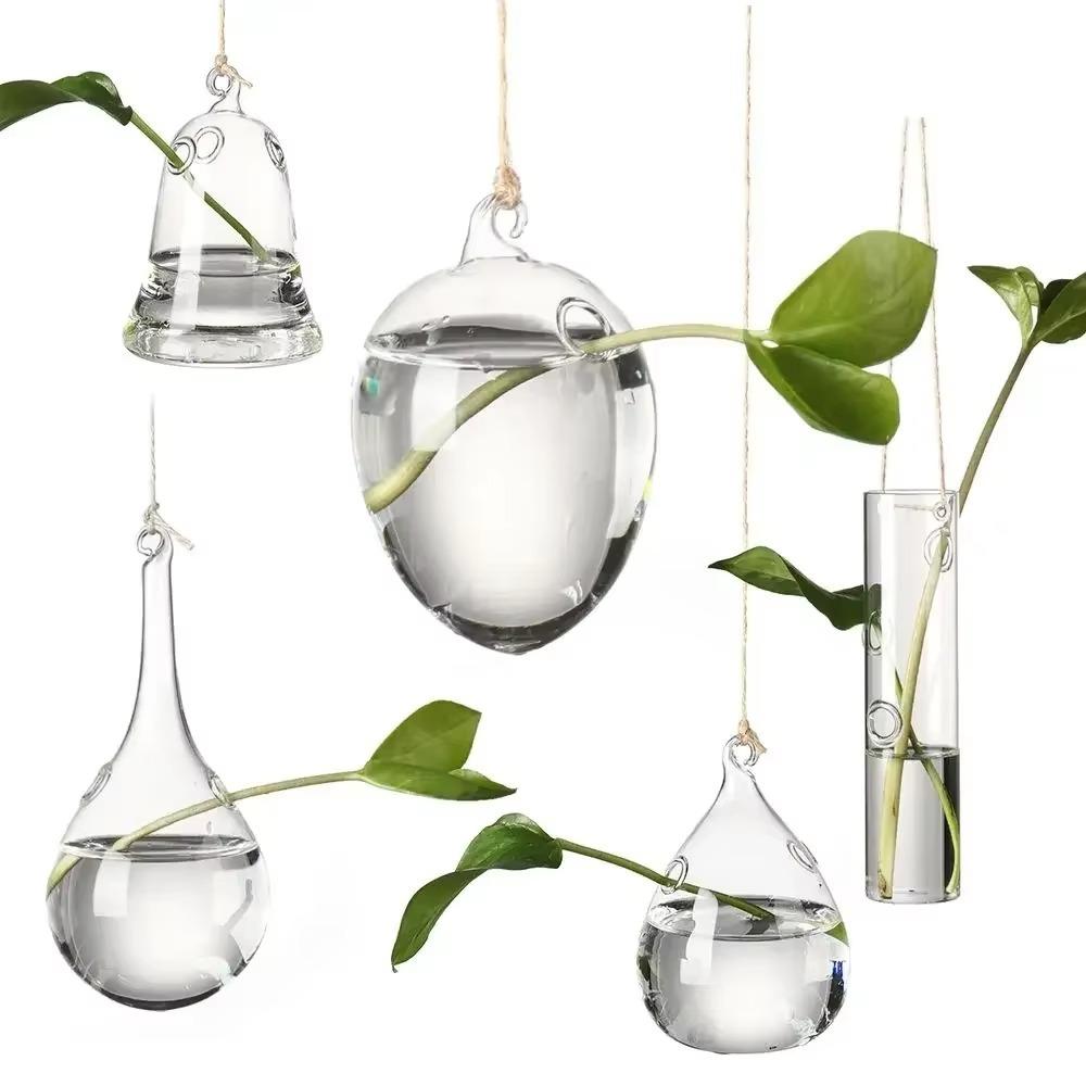 Gifts Hydroponics Hanging Glass Vase Garden Supplies Home Decoration Terrarium Container Portable Flower Plant Pots