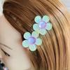 Beautiful flower resin rhinestone peacock flowing sea clip, suitable for hair accessories, wedding party decorations, hair clips