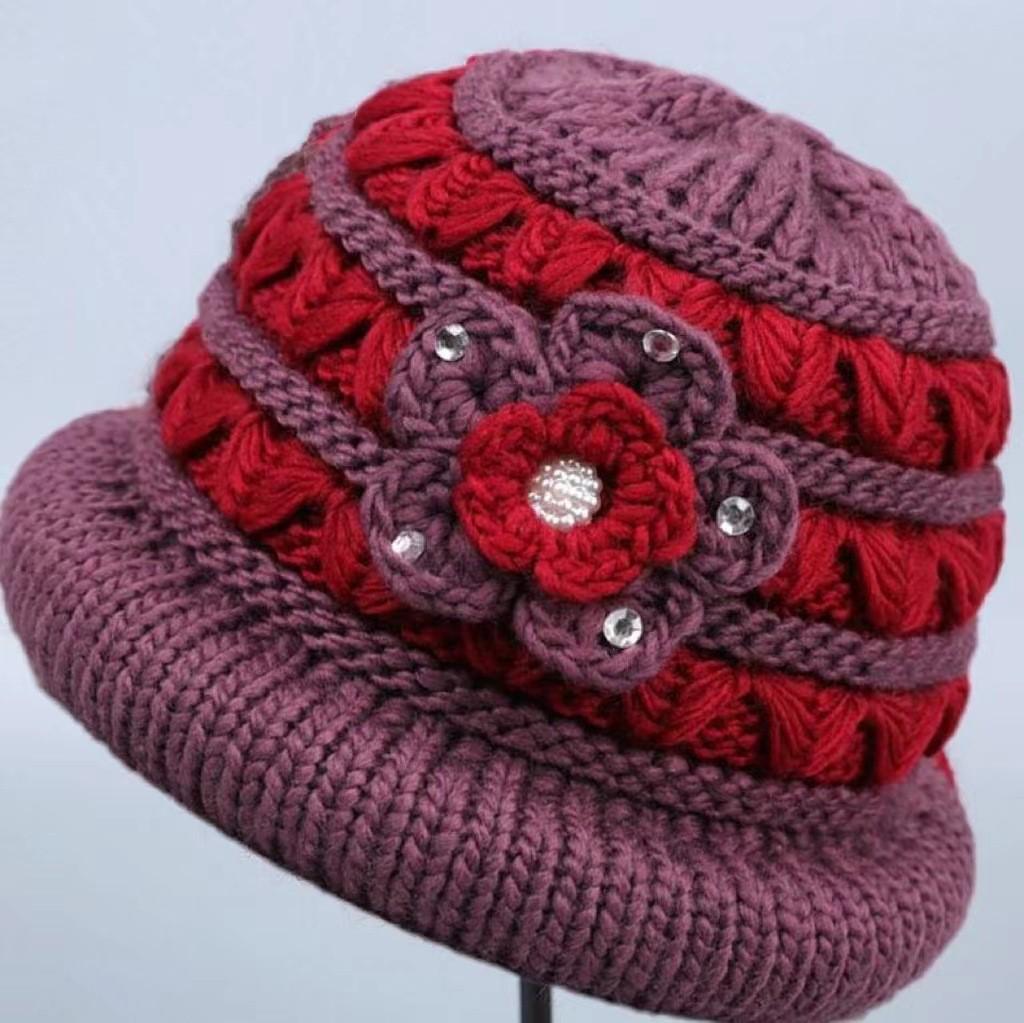 Winter Wool Knitted Hat and Scarf Set for Women - Fleece-Lined, Thick, Cold-Proof, Ear Protection.