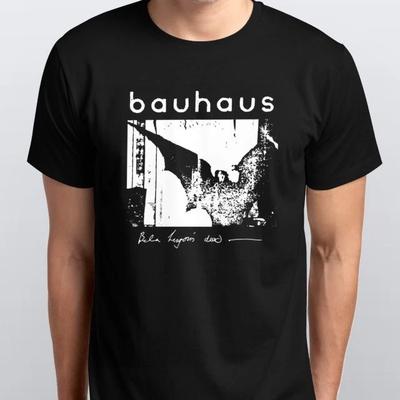 Bauhaus Bat Wings Bela Lugosis Music 100% Cotton T-shirt Mens Tees Top S M L XL XXL 3 4 XL Colours Black