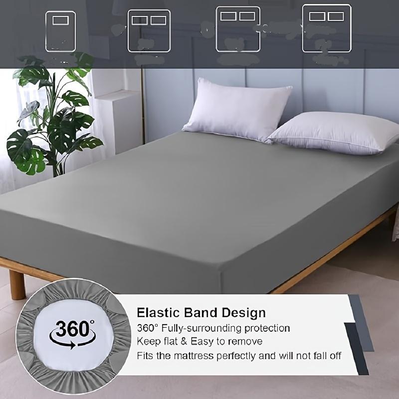1шт водонепроницаемый чехол для кровати простыня на резинке водонепроницаемые простыни чистый цвет регулируемый чехол для матраса с эластичной лентой защитный чехол для матраса