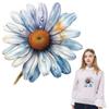 Sunflower Thermal Patches Custom Logo Hoodies Clothes Stickers Diy T-Shirt Parches Ropa Heat Transfer 3D Stickers Patch