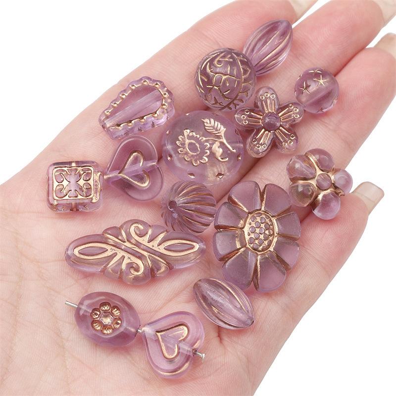 Акриловые прозрачные винтажные матовые золотые бусины ручной работы браслет ожерелье бусины бусины ювелирные изделия аксессуары подвески аксессуары