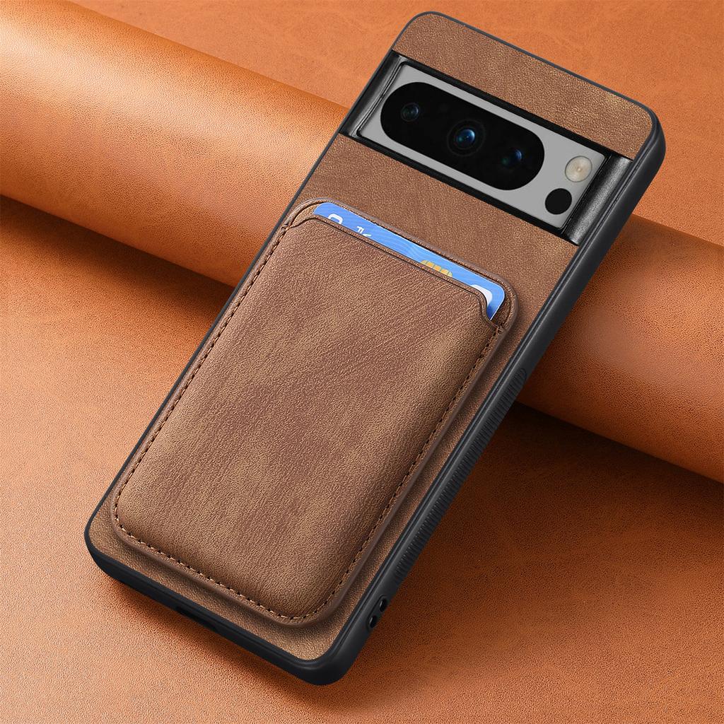 2 in 1 Detachable Cards Bag Wallet Leather Case For Google Pixel 8 Pro 7 7A 6 6A Wireless Charging Vintage Skin Feeling Cover