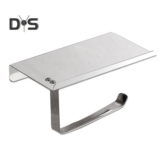 Держатель для туалетной бумаги с полкой из нержавеющей стали, держатель для туалетной бумаги, настенное крепление, винт, водонепроницаемая, устойчивая к ржавчине полка для телефона, держатель для духов