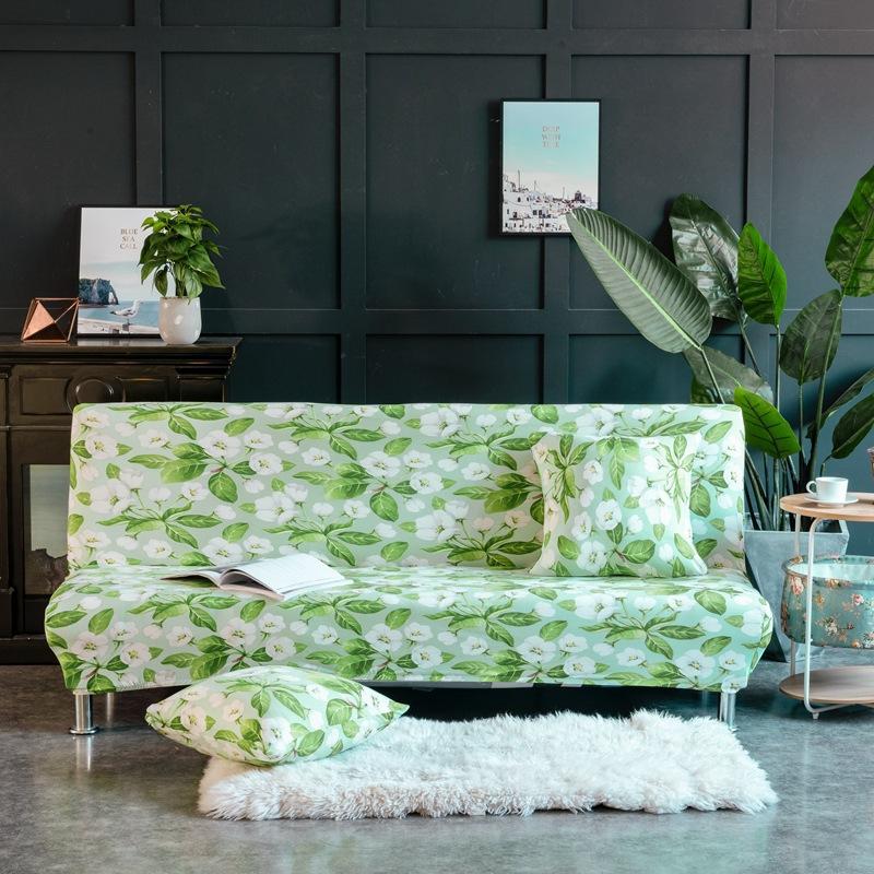 Двойное эластичное покрывало для дивана без подлокотника, эластичный чехол для дивана, наматрасник, универсальный складной чехол для дивана-кровати, чехол для матраса