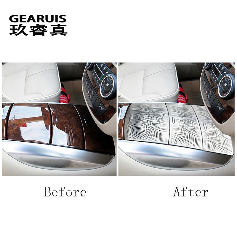 Автомобильный передний центральный ящик для хранения, крышка динамика переключения передач, накладка для Mercedes Benz R Class W251 2007-2018, твитер, звуковой сигнал