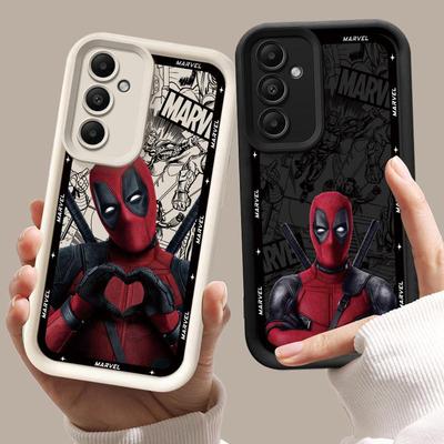 Чехол для телефона Marvel Deadpool для Samsung Galaxy A15 A25 A35 A55 A51 A71 A72 A73 A52 A52s A53 A54 Мягкий 4G 5G Мягкая накладка